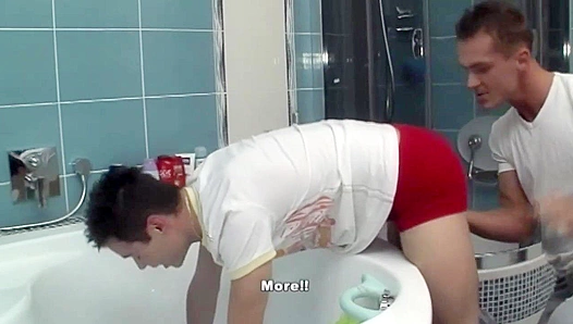 Steamy Sideways Action - Andy Rolls & James Byron Heat Up Gay XXX