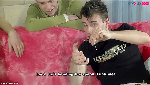 Three Twinks Drown in Fresh Semen During Wild Sex - Gay XXX