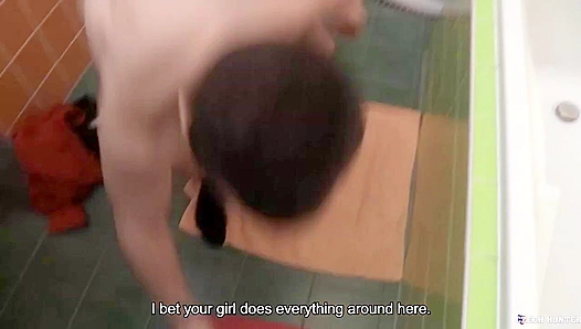 Czech Hottie Gets Pounded in Public Restroom - XXX Gay