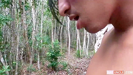 Latin Hunks Pound Each Other Raw in the Woods