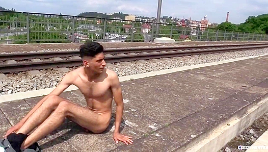 Hot Euro Guy Fucked on Train Tracks - XXX Gay
