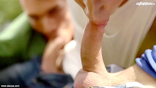 Nasty Outdoor Anal - Gabriel Angel & Josh Milk Get Fucked by Orlando White