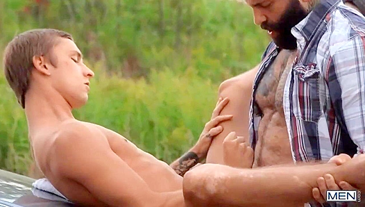 Outdoors with Theo, Markus, & Benjamin - Drilling Holes in Nature