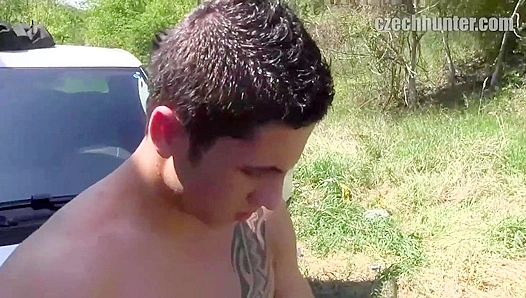 Shy Car Guy Sucks Dick & Takes a Facial - XXX Gay