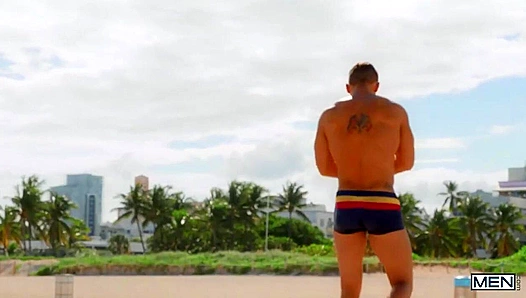 Rough Buttfucking on the Beach - Roman Todd and Dean Dallas - Gods of Men