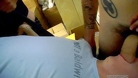 Rad Matthews & Dustin Browne Take Turns Sucking Blinx's Cock