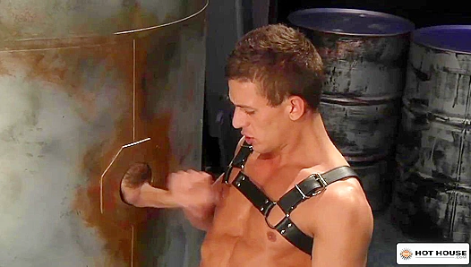 Alexander Gustavo Sucks Cock Through the Glory Hole at Hot House