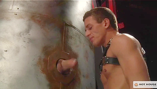 Alexander Gustavo Sucks Cock Through the Glory Hole at Hot House