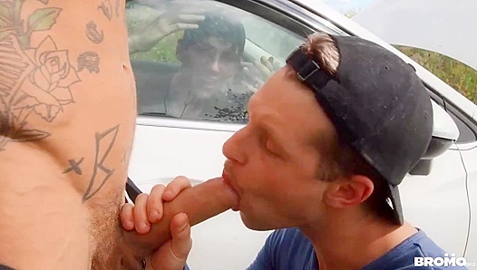 Bo Sinn and Benjamin Blue ~ Passionate Outdoor Oral in Bromo US