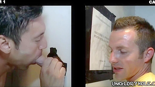 Alexander Garrett & Travis Cooper ~ High-Energy Gloryhole Blowjobs