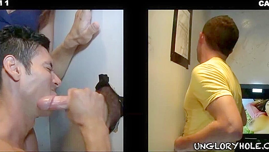 Alexander Garrett & Travis Cooper ~ High-Energy Gloryhole Blowjobs