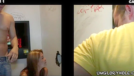 Alexander Garrett & Travis Cooper ~ High-Energy Gloryhole Blowjobs