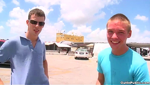 Patrick Oriley Takes Hot Twink Ace for a Wild Ride in Public