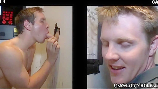 Hot Gloryhole Action ~ Landon Haynes & Dylan Roberts Take Turns