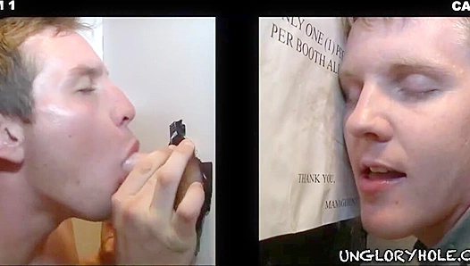 Hot Gloryhole Action ~ Landon Haynes & Dylan Roberts Take Turns