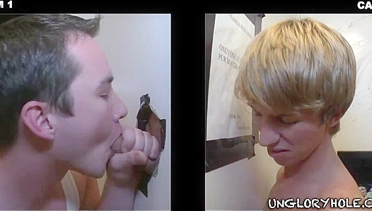 Tony Royce & Chris ~ Hot Glory Hole Blowjob Action