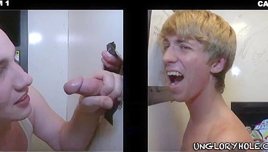 Tony Royce & Chris ~ Hot Glory Hole Blowjob Action