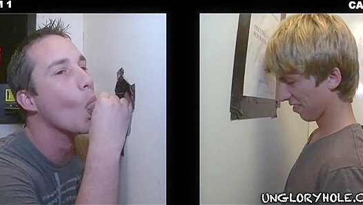 Tony Royce & Chris ~ Hot Glory Hole Blowjob Action