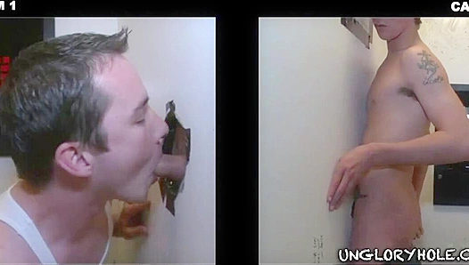 Tony Royce & Chris ~ Hot Glory Hole Blowjob Action