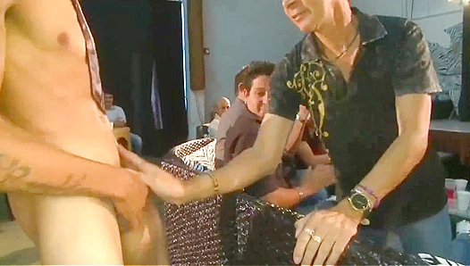 Saucy Stripper's Cock Gets Pleased by a Crowd - Blowjob Bonanza