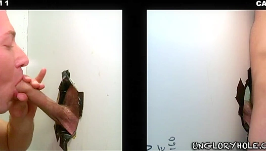 Nick Toretto & Brett Daniels Heat Up the Gloryhole with Dirty Oral Action