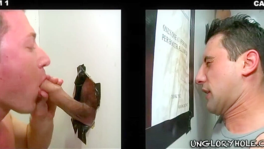 Nick Toretto & Brett Daniels Heat Up the Gloryhole with Dirty Oral Action