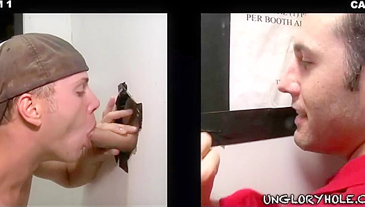 Tyler Hunt and Gene Neeley ~ Straight Men Explore Gloryhole Thrills