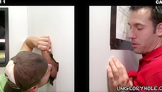 Tyler Hunt and Gene Neeley ~ Straight Men Explore Gloryhole Thrills