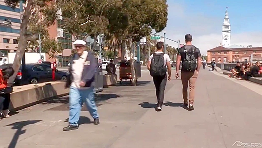 Ryan Rose and Jason Maddox ~ Stealth Blowjob in Public Restroom - Falcon Studios