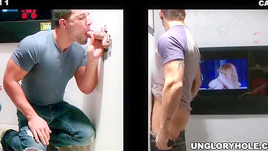 Randy Star Sucks Straight Kris Jamieson Through Gloryhole at UngloryHole