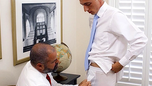 Horny Elder Lund Ecstatically Swallows a Huge Load - Missionary Boys