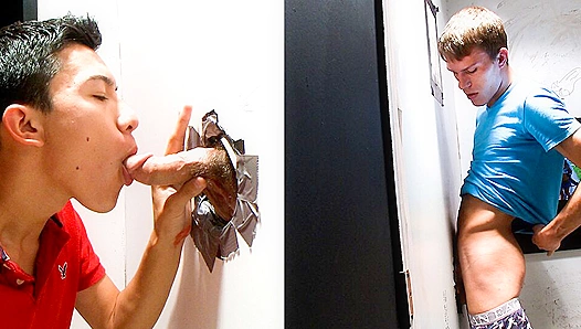 Straight Guy Tricked into Gloryhole BJ with Sean Evans & Alex Andrews