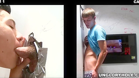 Straight Guy Tricked into Gloryhole BJ with Sean Evans & Alex Andrews