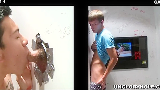 Straight Guy Tricked into Gloryhole BJ with Sean Evans & Alex Andrews