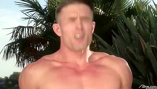 Ryan Rose and Seth Santoro ~ Buff Brunette Hunks Fuck Outdoors