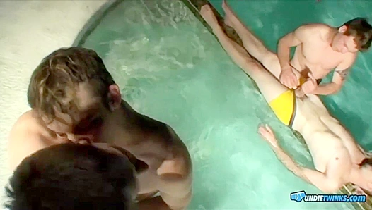 Undie Twinks ~ Mike Roberts & Zack Randel Heat Up a Wild 4some