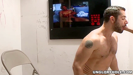 Dean Monroe and Santiago Swap Holes in Hot Glory Hole Action