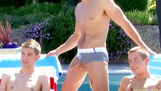 Trystan Bull Gets Wild in Hot MMM Scene with Nick Reeves & Max Morgan On Set