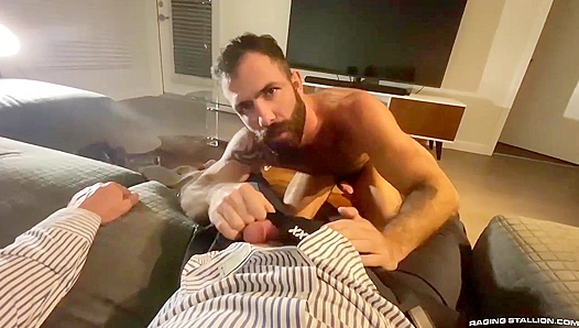 Raging Stallion ~ Jake Nicola Dances Then Blows Vince Parker in Steamy POV Action