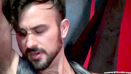 Ricky Larkin & Mason Lear ~ Leather Hotties Pound Each Other Raw - Raging Stallion