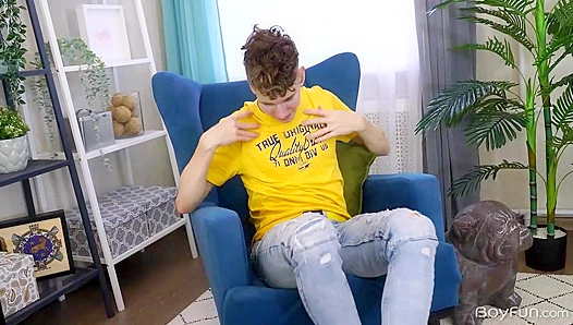 Alex Hofer Pounds Himself Hard with a Massive Dildo for a Sizzling Orgasm