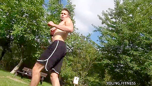 Shredded Hottie Flexes His Muscles for Eastboys