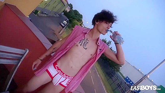 Eastboys ~ Hottie Johny Walsh Flexes His Assets Outdoors