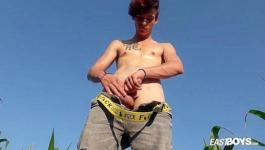 Eastboys ~ Hottie Johny Walsh Flexes His Assets Outdoors