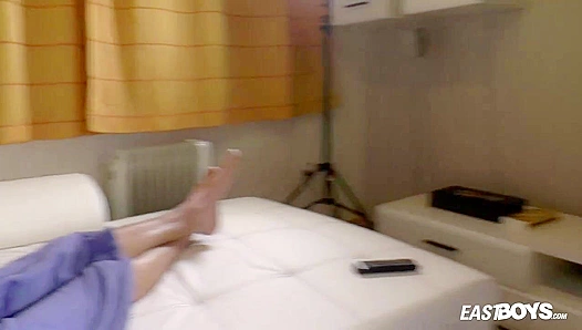 Eastboys ~ Andre Lucas Kissing & Sucking Dildo Hard