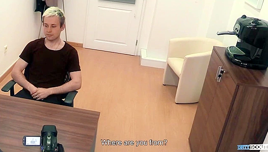 Filthy Czech Twink Cums Hard at Dirty Scout Casting