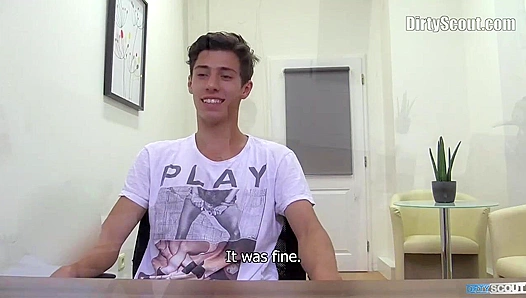 Lanky Stud Nails His Hot Audition by Jerking Hard - Dirty Scout