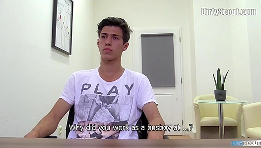 Lanky Stud Nails His Hot Audition by Jerking Hard - Dirty Scout