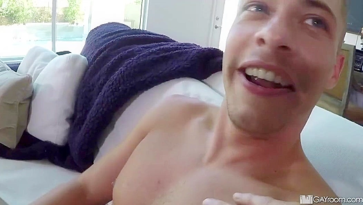 Blonde Newcomer Aston Springs Gets Fucked Hard in Gay Anal Casting - Gay XXX