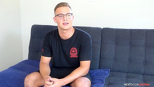 Justin Weston in Glasses Cums Hard - Nextdoor Casting Hotness